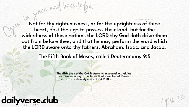 Bible Verse Wallpaper 9:5 from The Fifth Book of Moses, called Deuteronomy