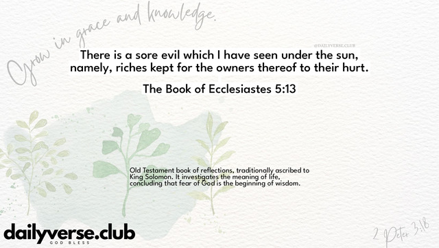 Bible Verse Wallpaper 5:13 from The Book of Ecclesiastes