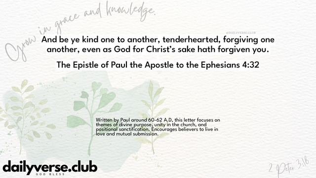 Bible Verse Wallpaper 4:32 from The Epistle of Paul the Apostle to the Ephesians