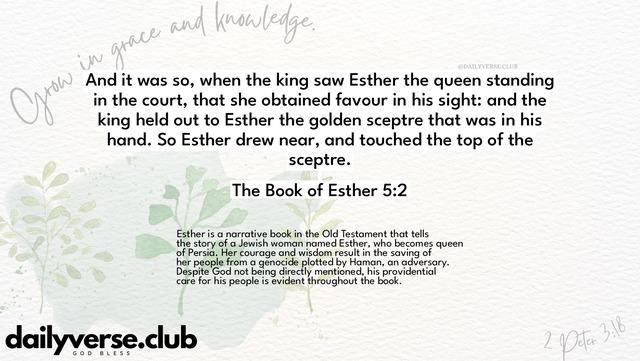 Bible Verse Wallpaper 5:2 from The Book of Esther
