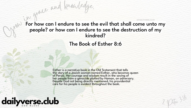 Bible Verse Wallpaper 8:6 from The Book of Esther