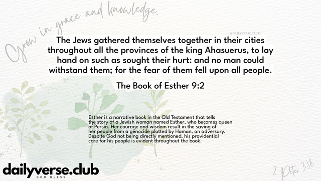 Bible Verse Wallpaper 9:2 from The Book of Esther