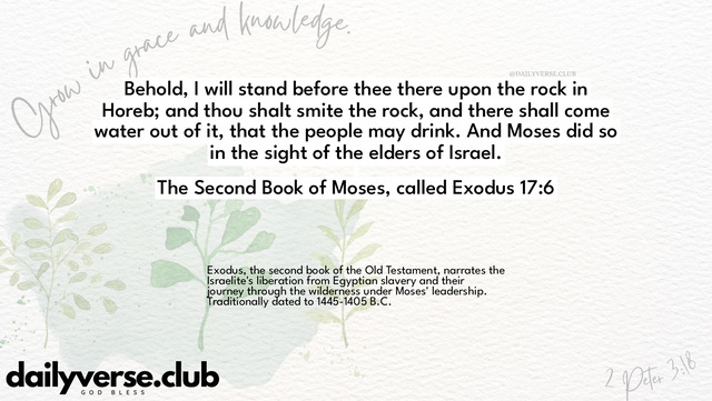 Bible Verse Wallpaper 17:6 from The Second Book of Moses, called Exodus