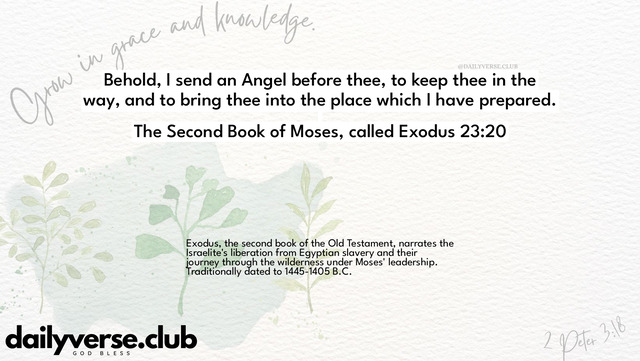 Bible Verse Wallpaper 23:20 from The Second Book of Moses, called Exodus