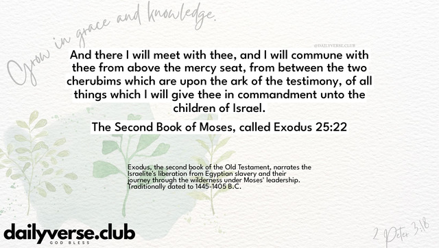 Bible Verse Wallpaper 25:22 from The Second Book of Moses, called Exodus