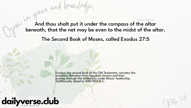 Bible Verse Wallpaper 27:5 from The Second Book of Moses, called Exodus