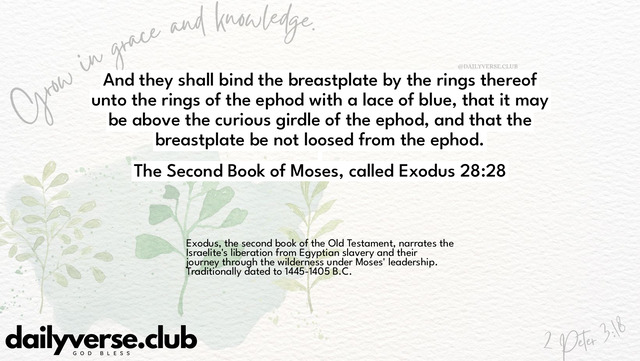 Bible Verse Wallpaper 28:28 from The Second Book of Moses, called Exodus