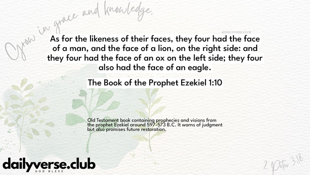 Bible Verse Wallpaper 1:10 from The Book of the Prophet Ezekiel