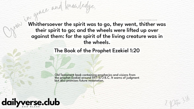Bible Verse Wallpaper 1:20 from The Book of the Prophet Ezekiel
