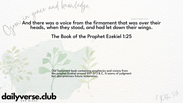 Bible Verse Wallpaper 1:25 from The Book of the Prophet Ezekiel
