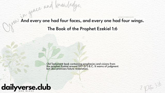 Bible Verse Wallpaper 1:6 from The Book of the Prophet Ezekiel