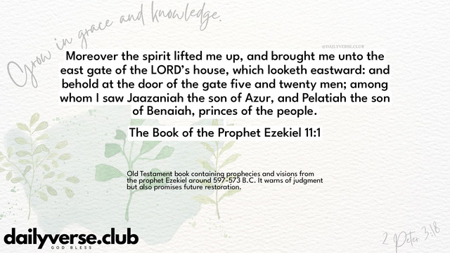 Bible Verse Wallpaper 11:1 from The Book of the Prophet Ezekiel