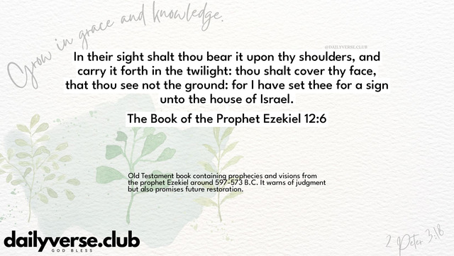 Bible Verse Wallpaper 12:6 from The Book of the Prophet Ezekiel