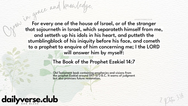 Bible Verse Wallpaper 14:7 from The Book of the Prophet Ezekiel