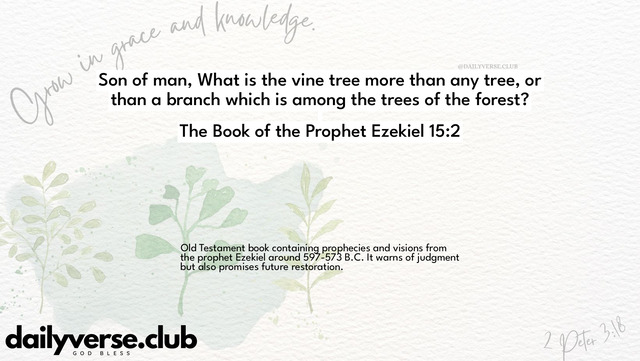Bible Verse Wallpaper 15:2 from The Book of the Prophet Ezekiel