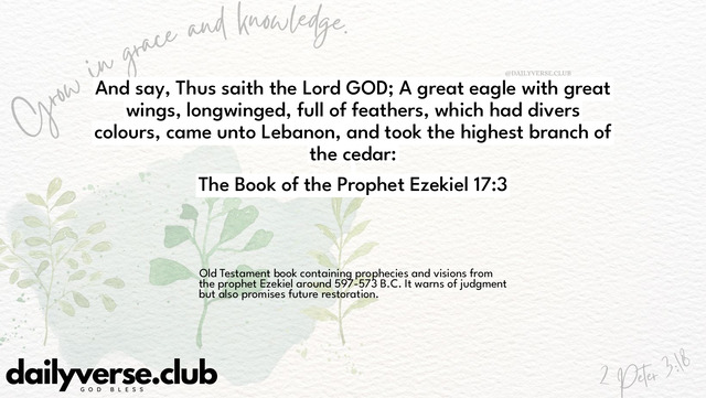 Bible Verse Wallpaper 17:3 from The Book of the Prophet Ezekiel