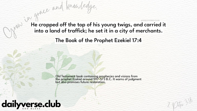 Bible Verse Wallpaper 17:4 from The Book of the Prophet Ezekiel