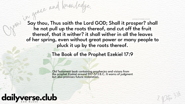 Bible Verse Wallpaper 17:9 from The Book of the Prophet Ezekiel