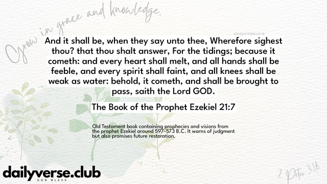 Bible Verse Wallpaper 21:7 from The Book of the Prophet Ezekiel
