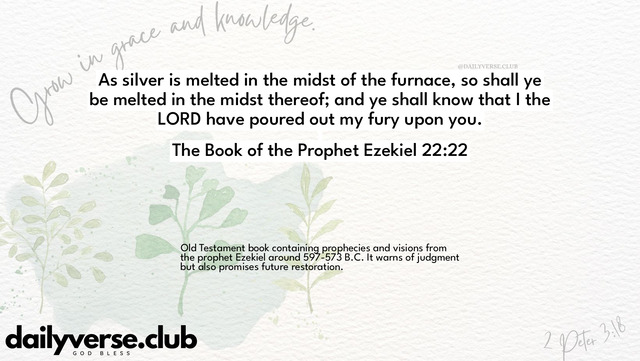 Bible Verse Wallpaper 22:22 from The Book of the Prophet Ezekiel