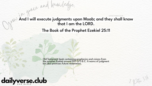 Bible Verse Wallpaper 25:11 from The Book of the Prophet Ezekiel