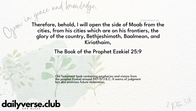 Bible Verse Wallpaper 25:9 from The Book of the Prophet Ezekiel