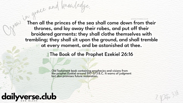 Bible Verse Wallpaper 26:16 from The Book of the Prophet Ezekiel