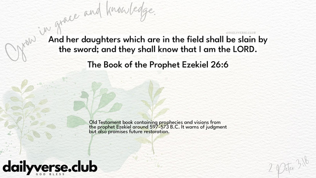 Bible Verse Wallpaper 26:6 from The Book of the Prophet Ezekiel