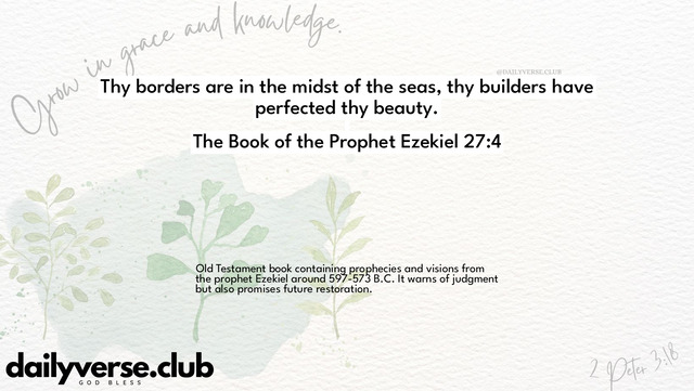 Bible Verse Wallpaper 27:4 from The Book of the Prophet Ezekiel
