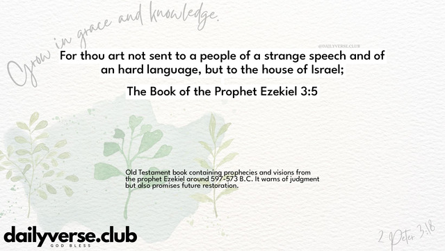 Bible Verse Wallpaper 3:5 from The Book of the Prophet Ezekiel