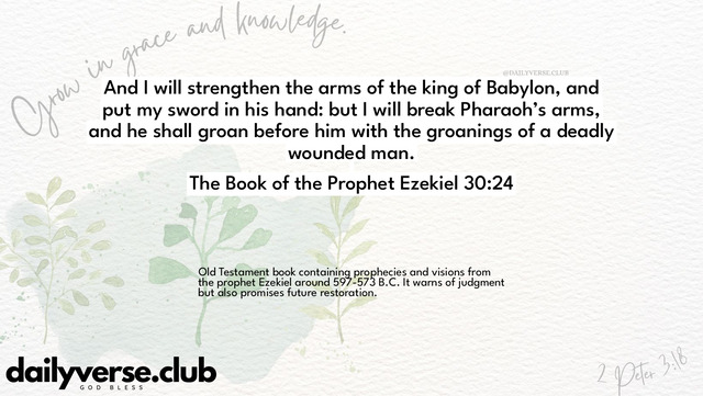 Bible Verse Wallpaper 30:24 from The Book of the Prophet Ezekiel