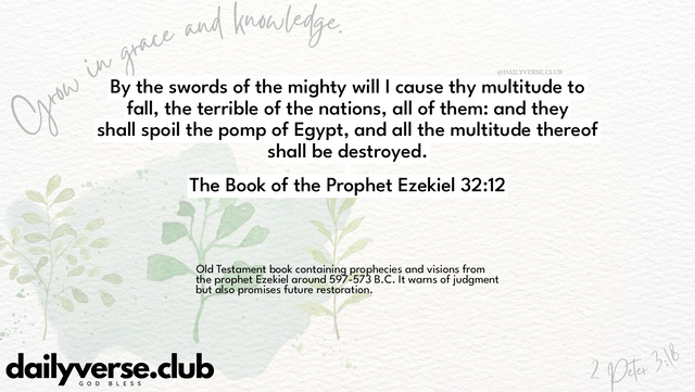 Bible Verse Wallpaper 32:12 from The Book of the Prophet Ezekiel