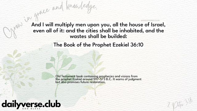 Bible Verse Wallpaper 36:10 from The Book of the Prophet Ezekiel