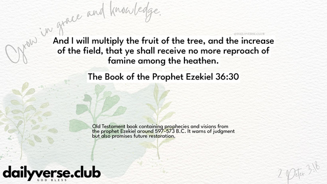 Bible Verse Wallpaper 36:30 from The Book of the Prophet Ezekiel