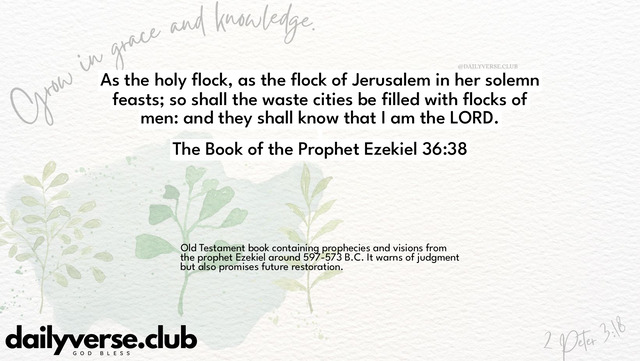 Bible Verse Wallpaper 36:38 from The Book of the Prophet Ezekiel