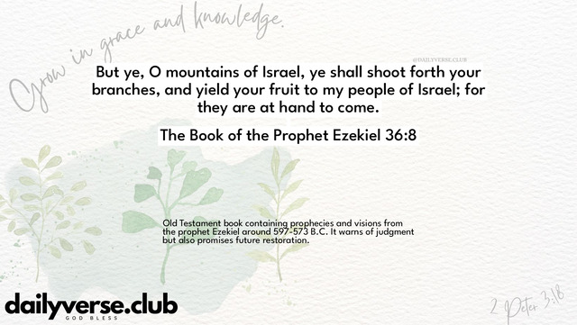 Bible Verse Wallpaper 36:8 from The Book of the Prophet Ezekiel