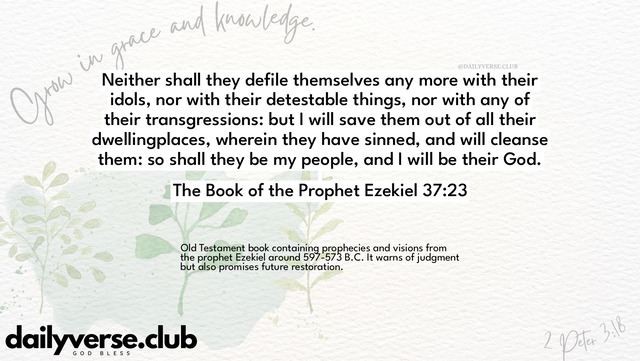 Bible Verse Wallpaper 37:23 from The Book of the Prophet Ezekiel