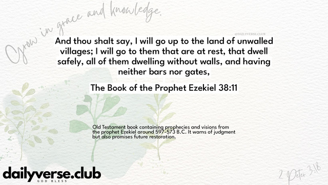 Bible Verse Wallpaper 38:11 from The Book of the Prophet Ezekiel