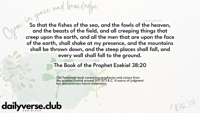 Bible Verse Wallpaper 38:20 from The Book of the Prophet Ezekiel