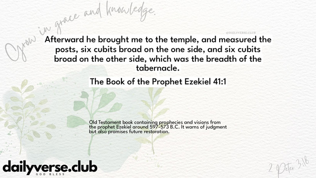 Bible Verse Wallpaper 41:1 from The Book of the Prophet Ezekiel