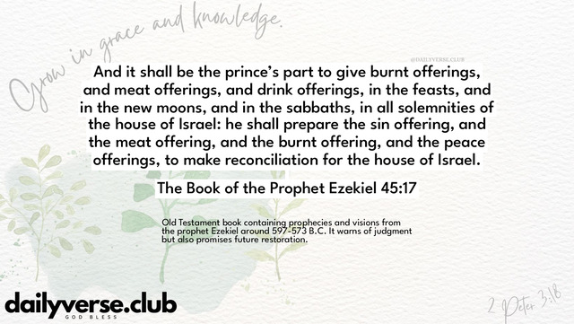 Bible Verse Wallpaper 45:17 from The Book of the Prophet Ezekiel