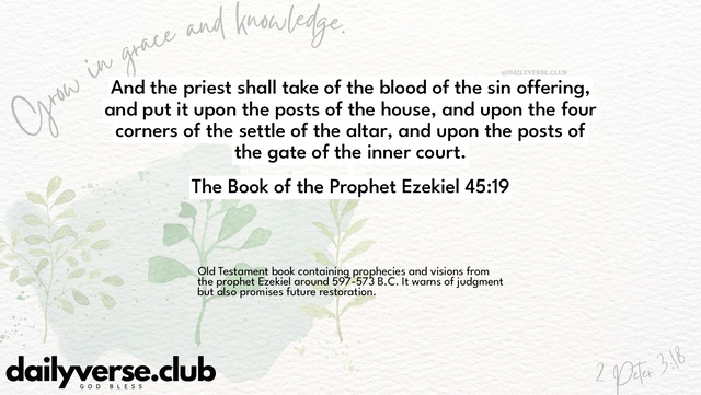 Bible Verse Wallpaper 45:19 from The Book of the Prophet Ezekiel