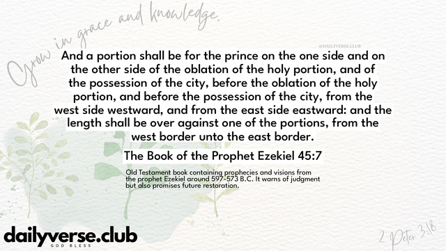 Bible Verse Wallpaper 45:7 from The Book of the Prophet Ezekiel