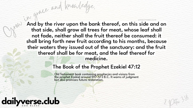 Bible Verse Wallpaper 47:12 from The Book of the Prophet Ezekiel