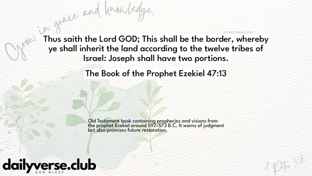 Bible Verse Wallpaper 47:13 from The Book of the Prophet Ezekiel
