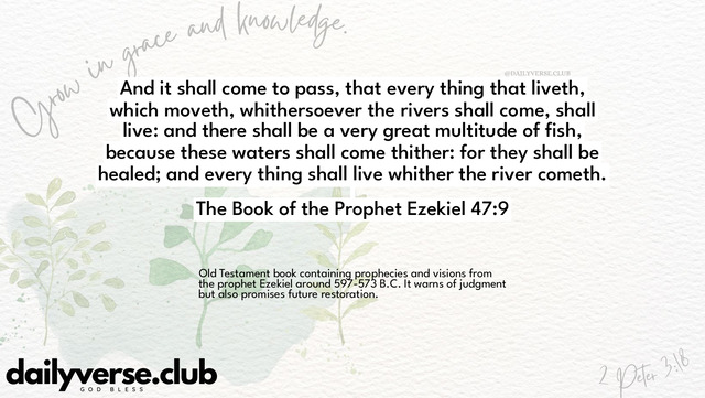 Bible Verse Wallpaper 47:9 from The Book of the Prophet Ezekiel