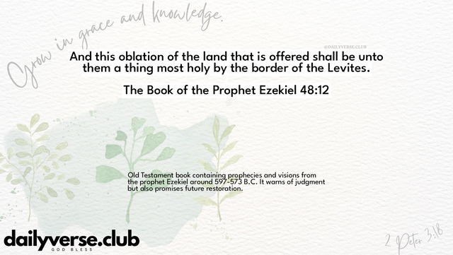 Bible Verse Wallpaper 48:12 from The Book of the Prophet Ezekiel