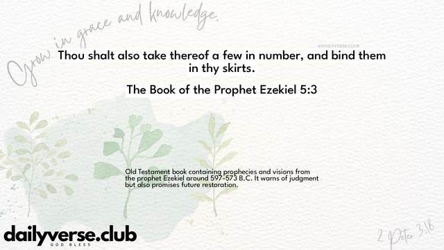 Bible Verse Wallpaper 5:3 from The Book of the Prophet Ezekiel