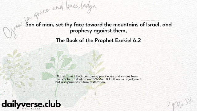 Bible Verse Wallpaper 6:2 from The Book of the Prophet Ezekiel