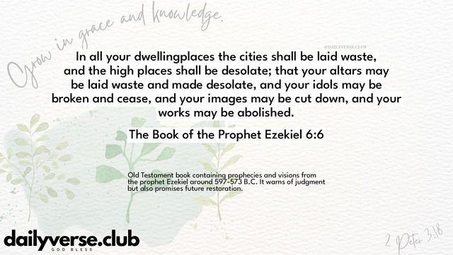 Bible Verse Wallpaper 6:6 from The Book of the Prophet Ezekiel